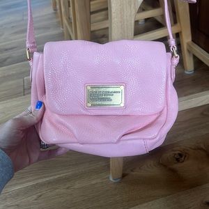 Never worn. Pink Marc jacobs bag. Smaller in size holds a lot